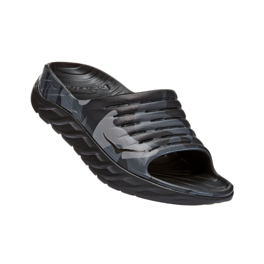 Hoka Ora Recovery Slide - Black Camo - BlackToe Running#colour_black-camo