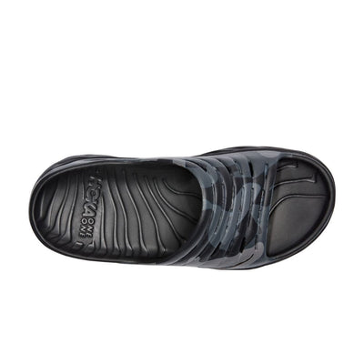 Hoka Ora Recovery Slide - Black Camo - BlackToe Running#colour_black-camo