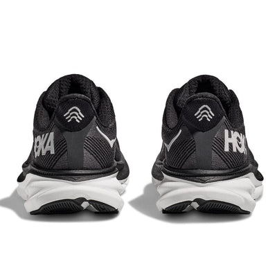 Hoka Men's Clifton 9 Men's Shoes - BlackToe Running#colour_black-white