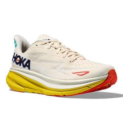 Hoka Men's Clifton 9 Men's Shoes - BlackToe Running#colour_eggnog-passion-fruit