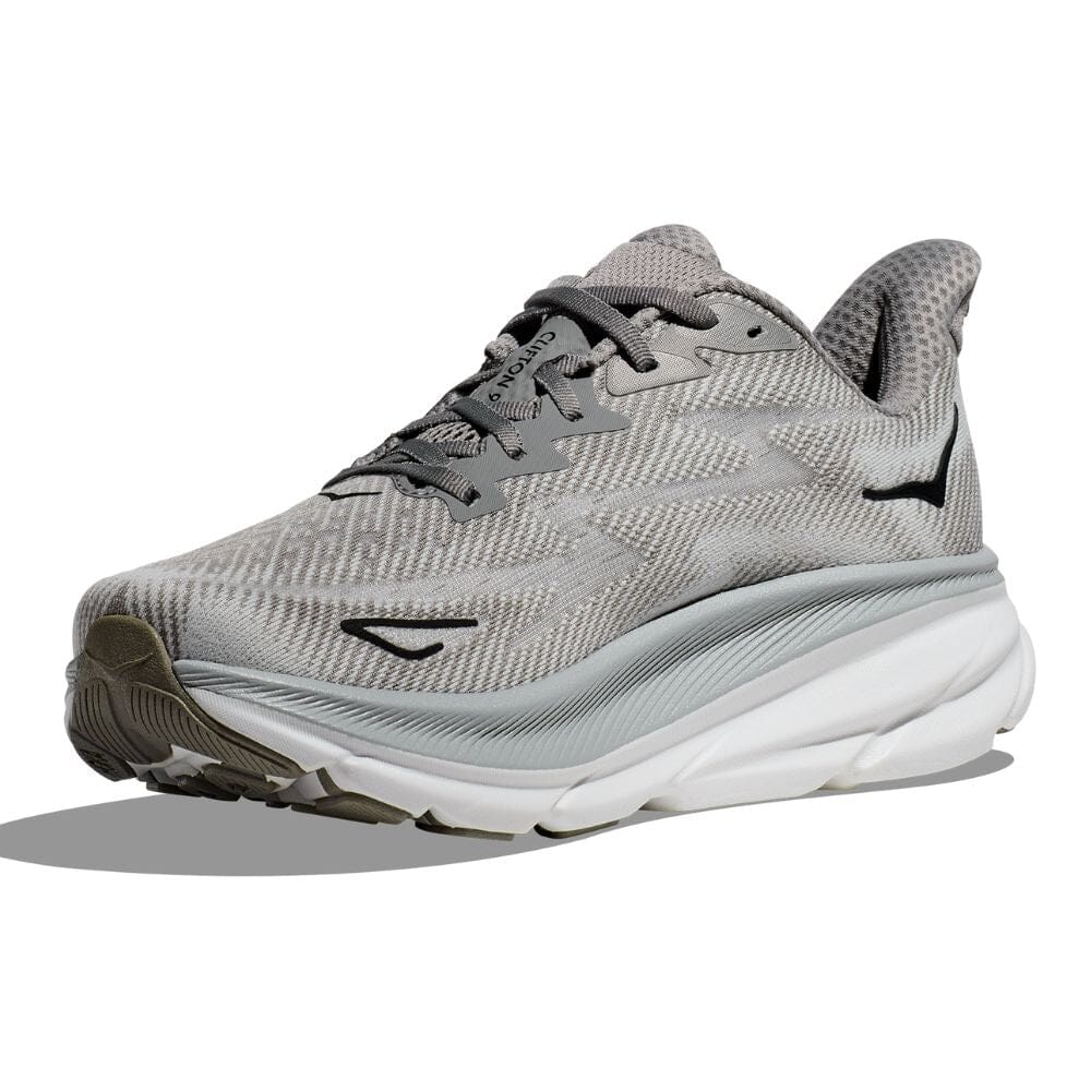 Hoka Men's Clifton 9 Men's Shoes - BlackToe Running#colour_harbor-mist-black