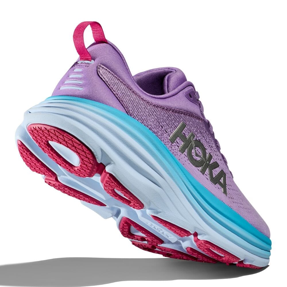 Hoka Women's Bondi 8 Women's Shoes - BlackToe Running#colour_chalk-violet-pastel-lilac