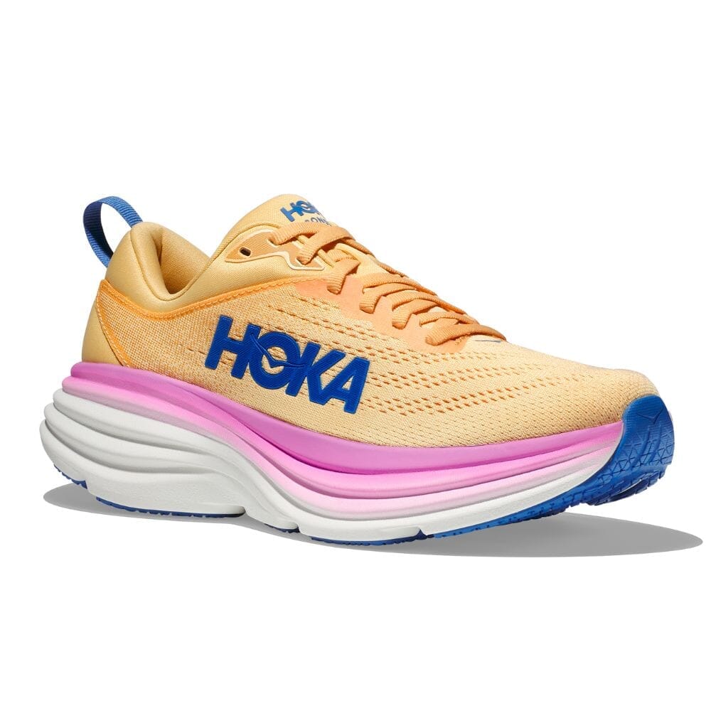 Hoka Women's Bondi 8 Women's Shoes - BlackToe Running#colour_impala-cyclamen