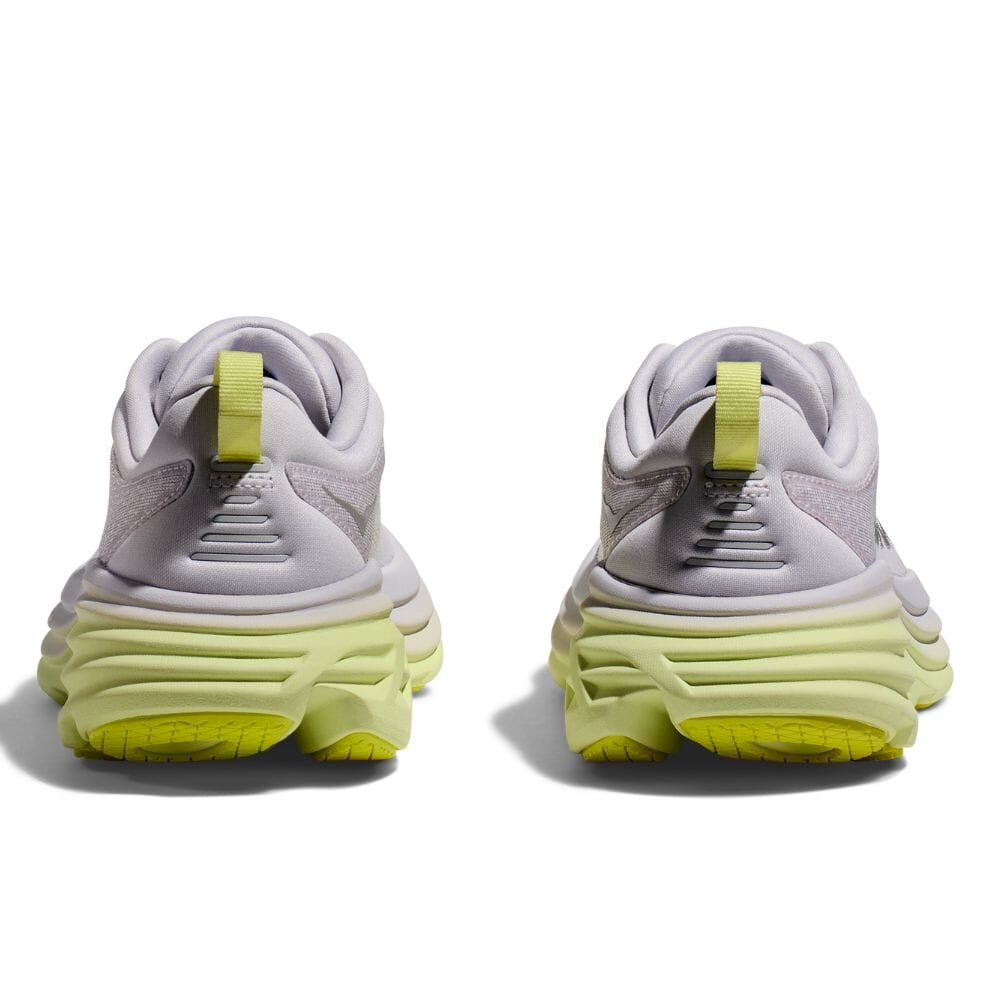Hoka Women's Bondi 8 Women's Shoes - BlackToe Running#colour_nimbus-cloud-luminary-green