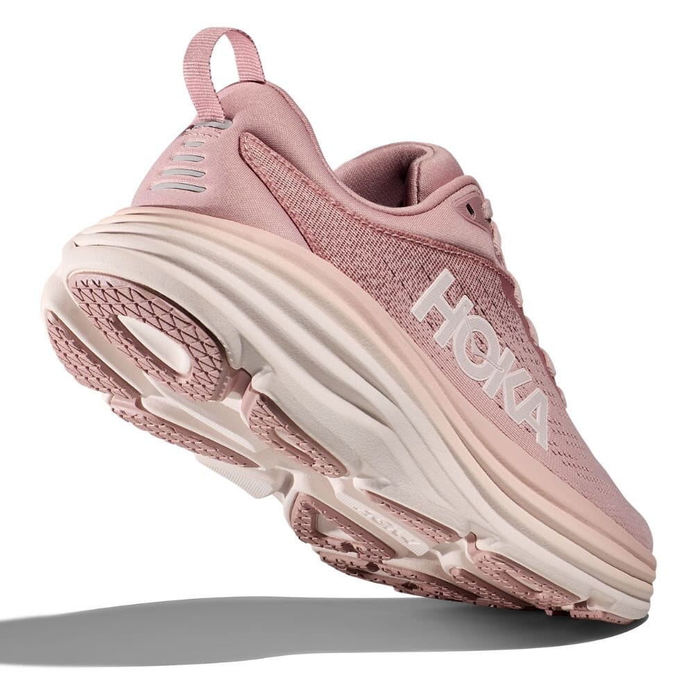 Hoka Women's Bondi 8 Women's Shoes - BlackToe Running#colour_pale-mauve-peach-whip