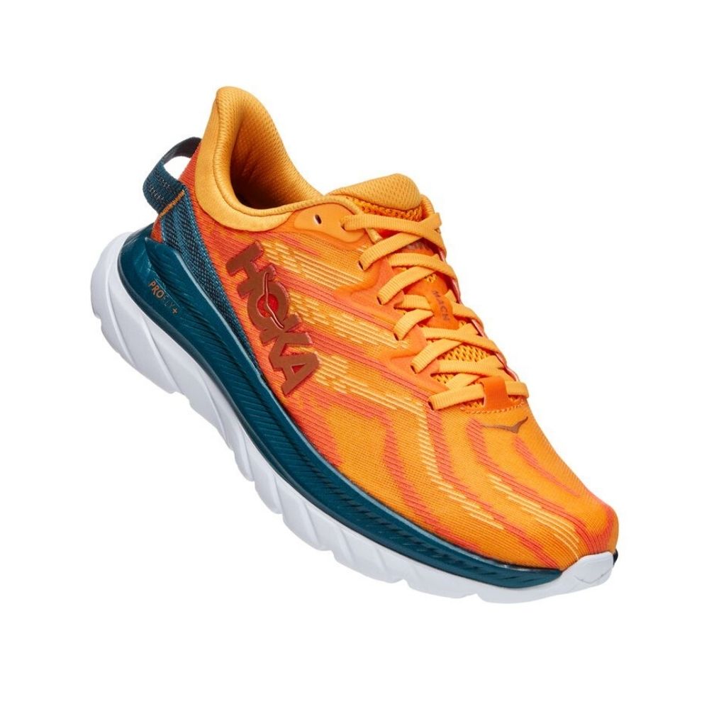 Hoka One One Men's Mach Supersonic - BlackToe Running#colour_radiant-yellow-camellia