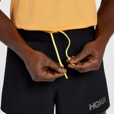 Hoka Men's Split Short Men's Bottoms - BlackToe Running#colour_black