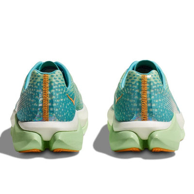 Hoka Men's Mach X Men's Shoes - BlackToe Running#colour_ocean-mist-lime-glow