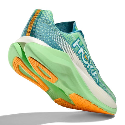 Hoka Men's Mach X Men's Shoes - BlackToe Running#colour_ocean-mist-lime-glow