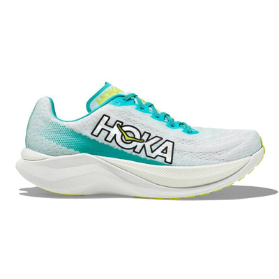 Hoka Men's Mach X Men's Shoes - BlackToe Running#colour_white-blue-glass