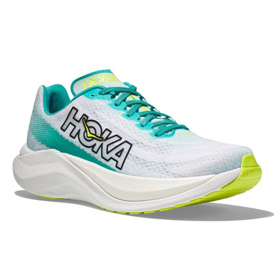 Hoka Men's Mach X Men's Shoes - BlackToe Running#colour_white-blue-glass