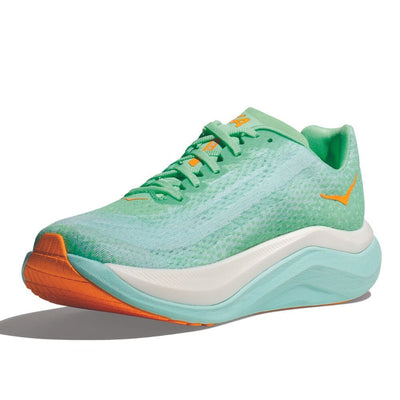 Hoka Women's Mach X Women's Shoes - BlackToe Running#colour_lime-glow-sunlit-ocean