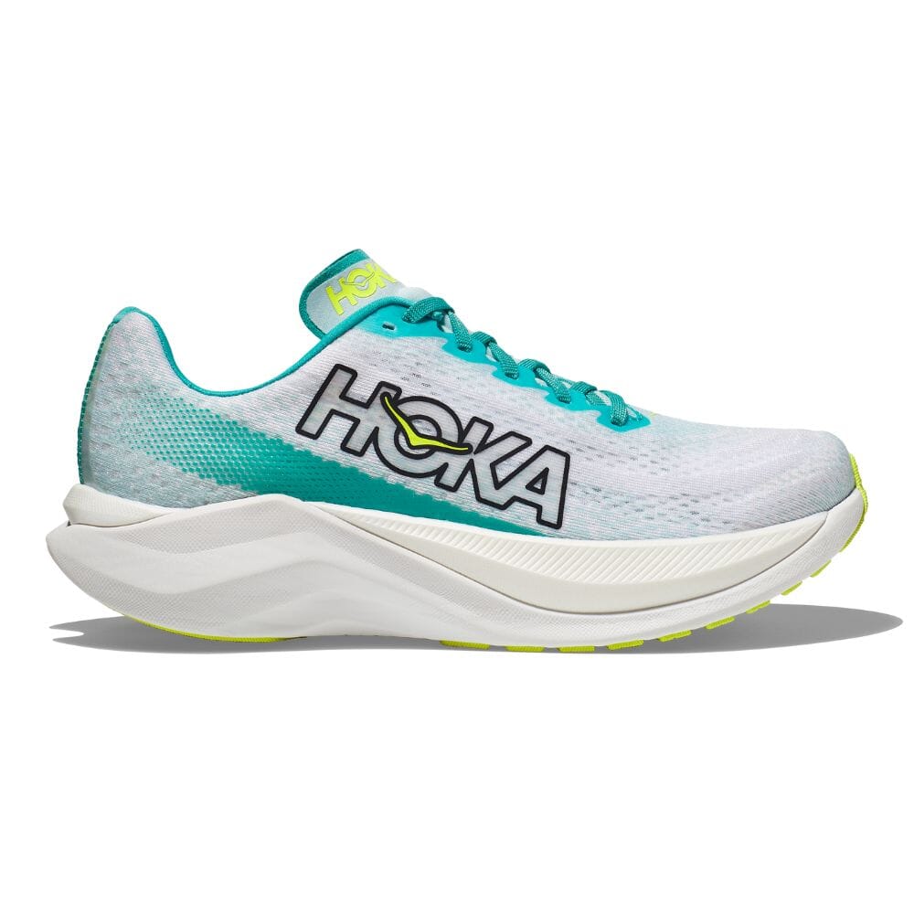 Hoka Women's Mach X Women's Shoes - BlackToe Running#colour_white-blue-glass