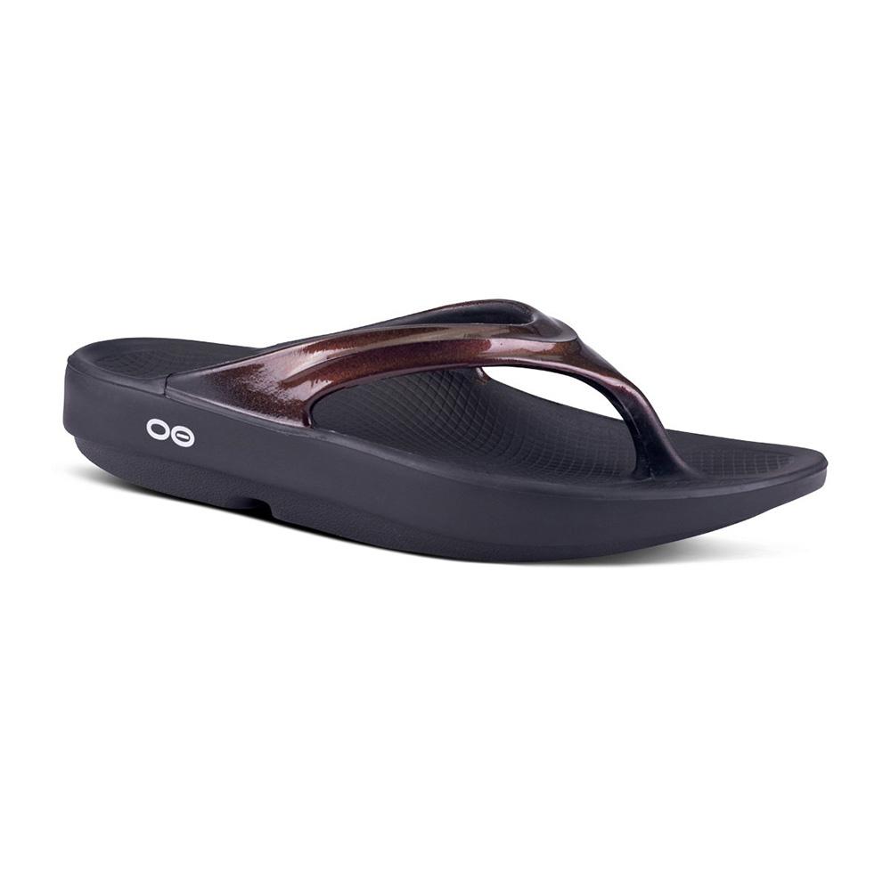 Oofos Oolala Thong Unisex - BlackToe Running#colour_cabernet
