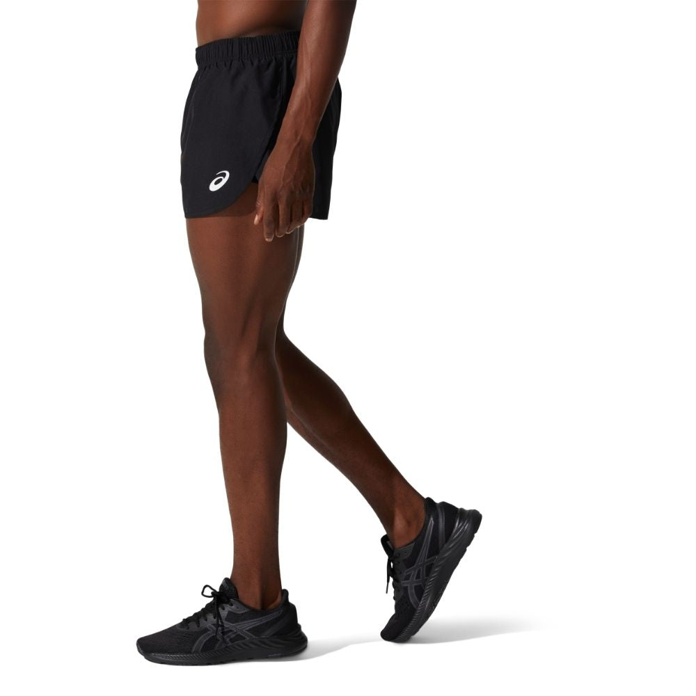 Asics Men's Silver Split Short - BlackToe Running