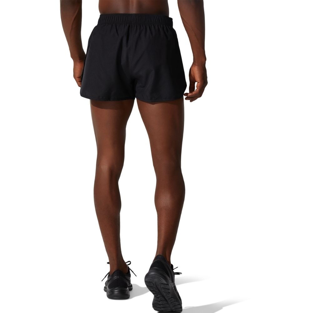 Asics Men's Silver Split Short - BlackToe Running