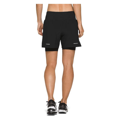 Asics Women's Road 2-N-1 5.5Inch Short Women's Shorts - BlackToe Running#colour_performance-black