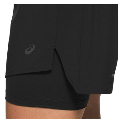Asics Women's Road 2-N-1 5.5Inch Short Women's Shorts - BlackToe Running#colour_performance-black