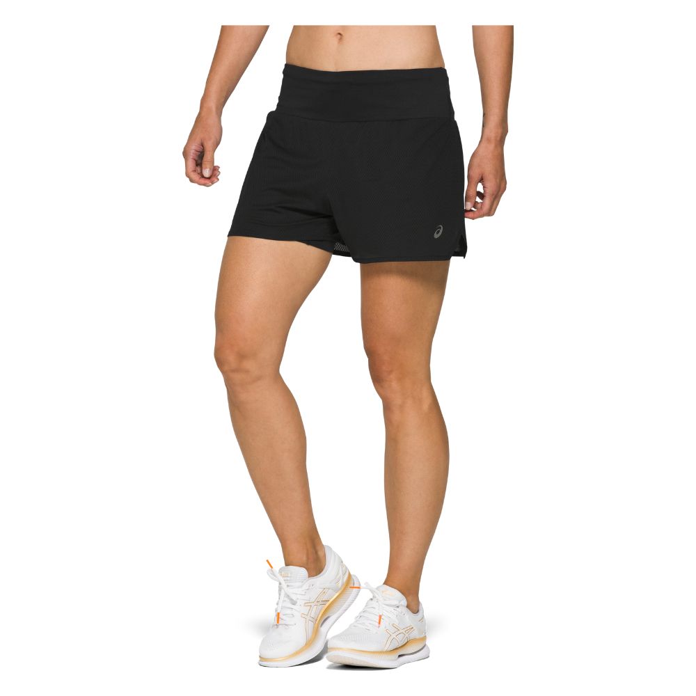 Asics Women's Ventilate 2-N-1 3.5inch Short Women's Shorts - BlackToe Running#colour_performance-black