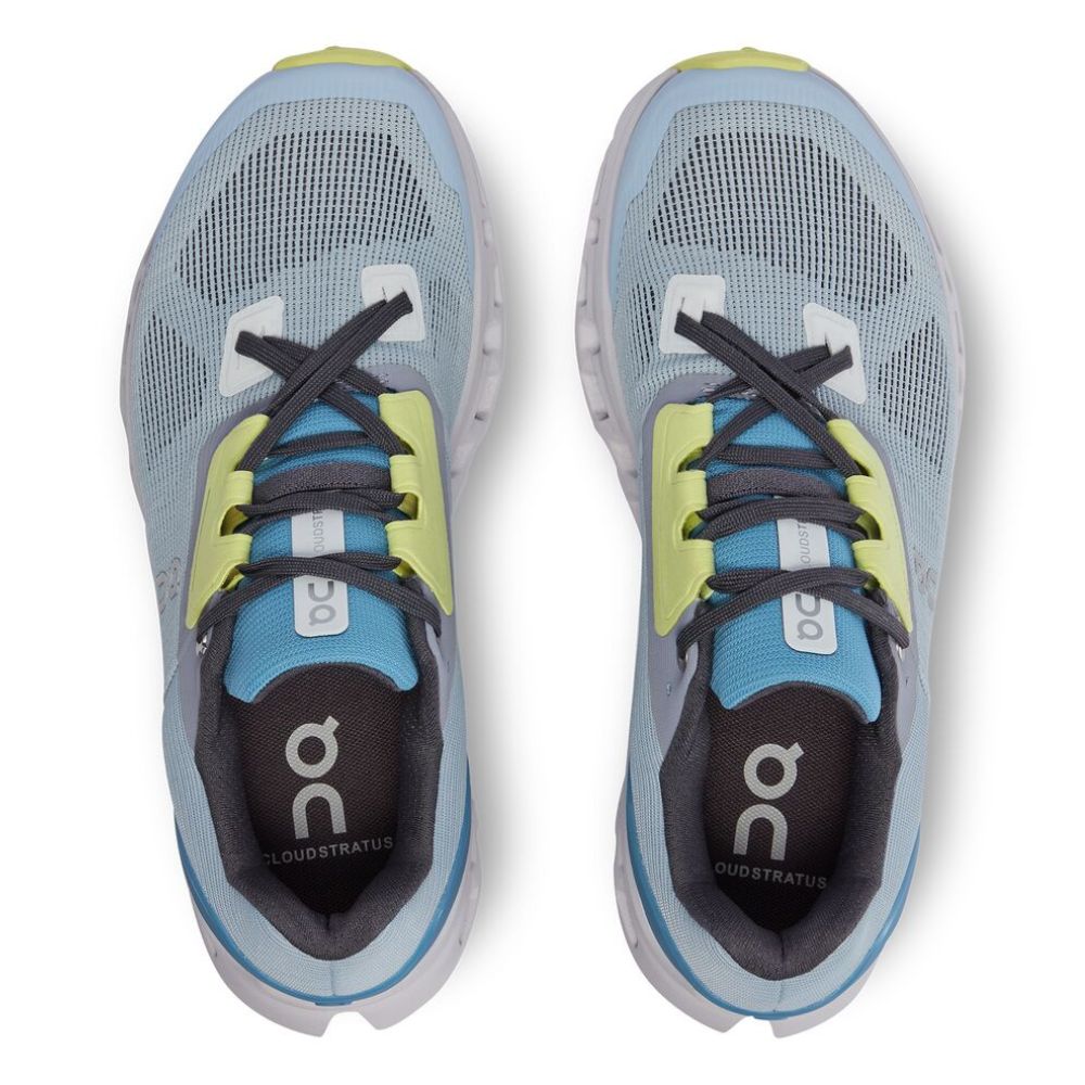 On Running Women's Cloudstratus - BlackToe Running#colour_chambray-lavender