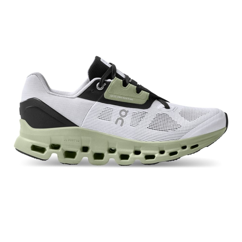 On Running Women's Cloudstratus - BlackToe Running#colour_white-black