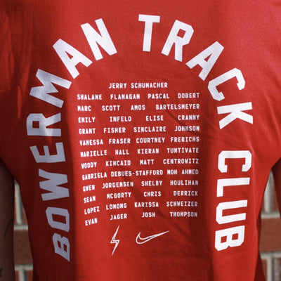 Nike Women's Bowerman Track Club Roster Tee Women's Tops - BlackToe Running - 