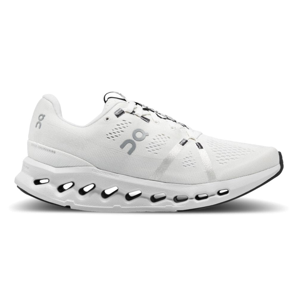 On Running Women's Cloudsurfer Women's Shoes - BlackToe Running#colour_white-frost