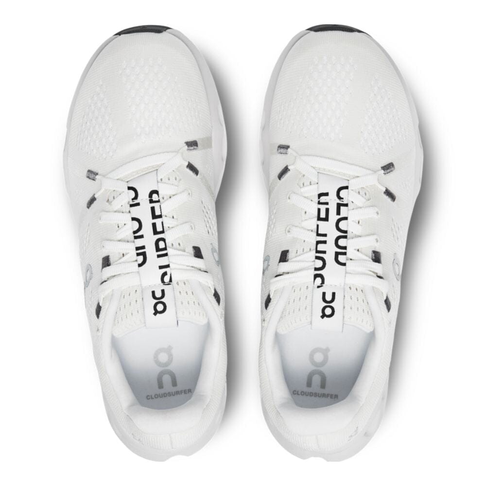 On Running Women's Cloudsurfer Women's Shoes - BlackToe Running#colour_white-frost