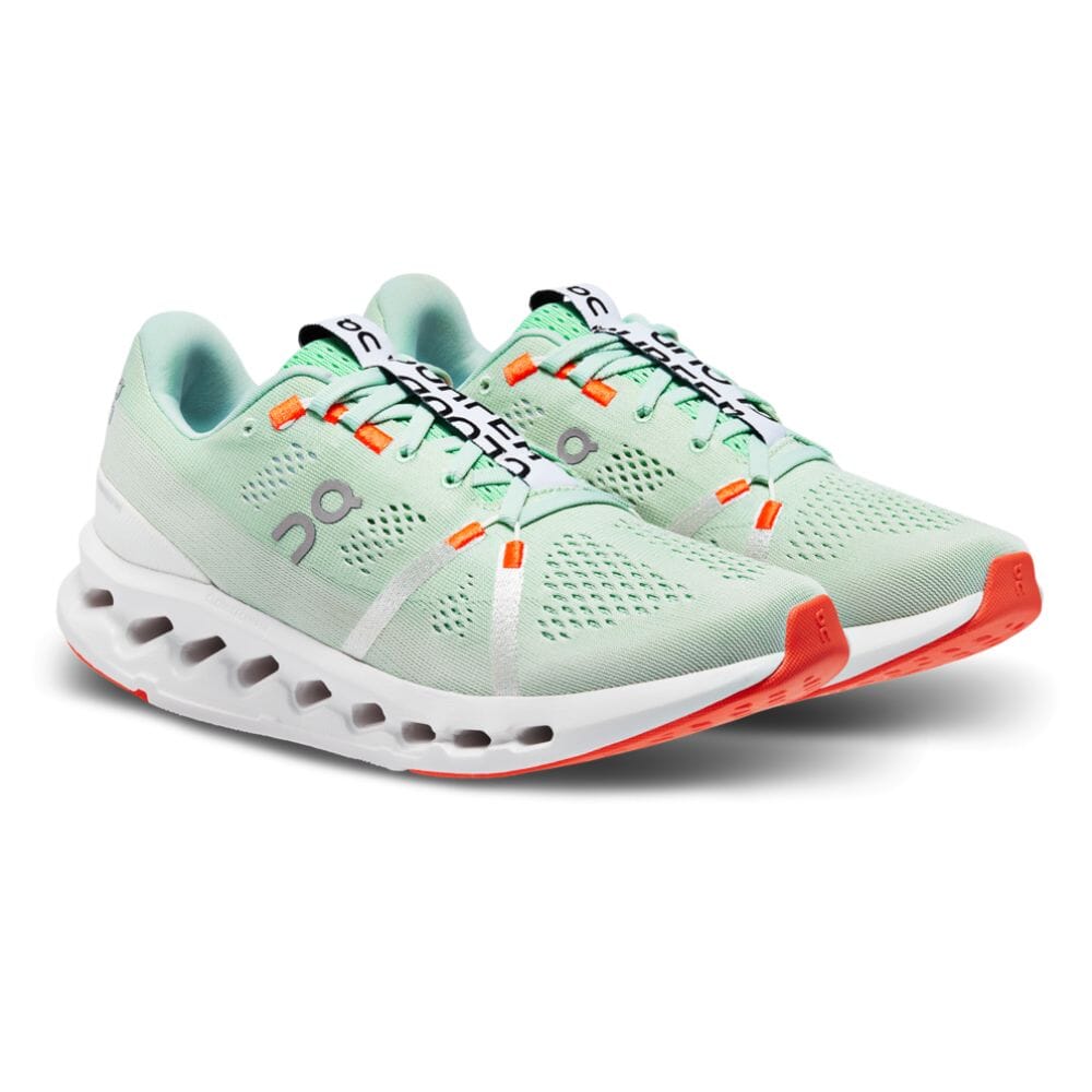 On Running Women's Cloudsurfer Women's Shoes - BlackToe Running#colour_creek-white