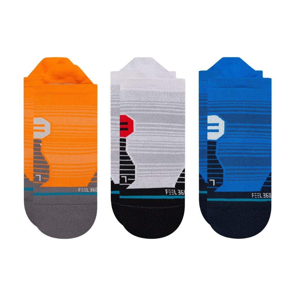 Stance Run Light Cushion Tab 3-Pack Socks - BlackToe Running#colour_variety