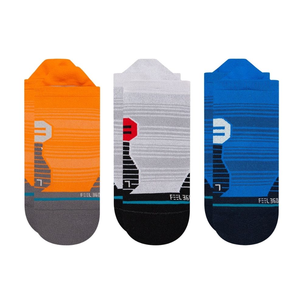Stance Unisex Run Tab 3-Pack Socks - BlackToe Running - 