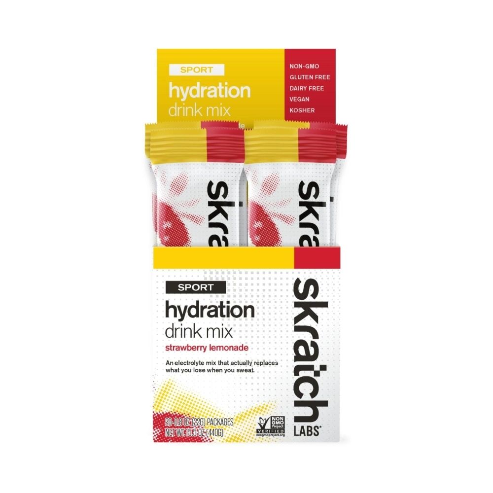 Skratch Labs Sport Hydration Drink Mix - 20 Pack - BlackToe Running#flavour_strawberry-lemonade