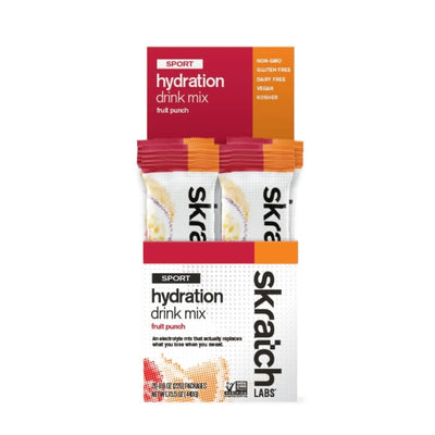 Skratch Labs Sport Hydration Drink Mix - 20 Pack - BlackToe Running#flavour_fruit-punch