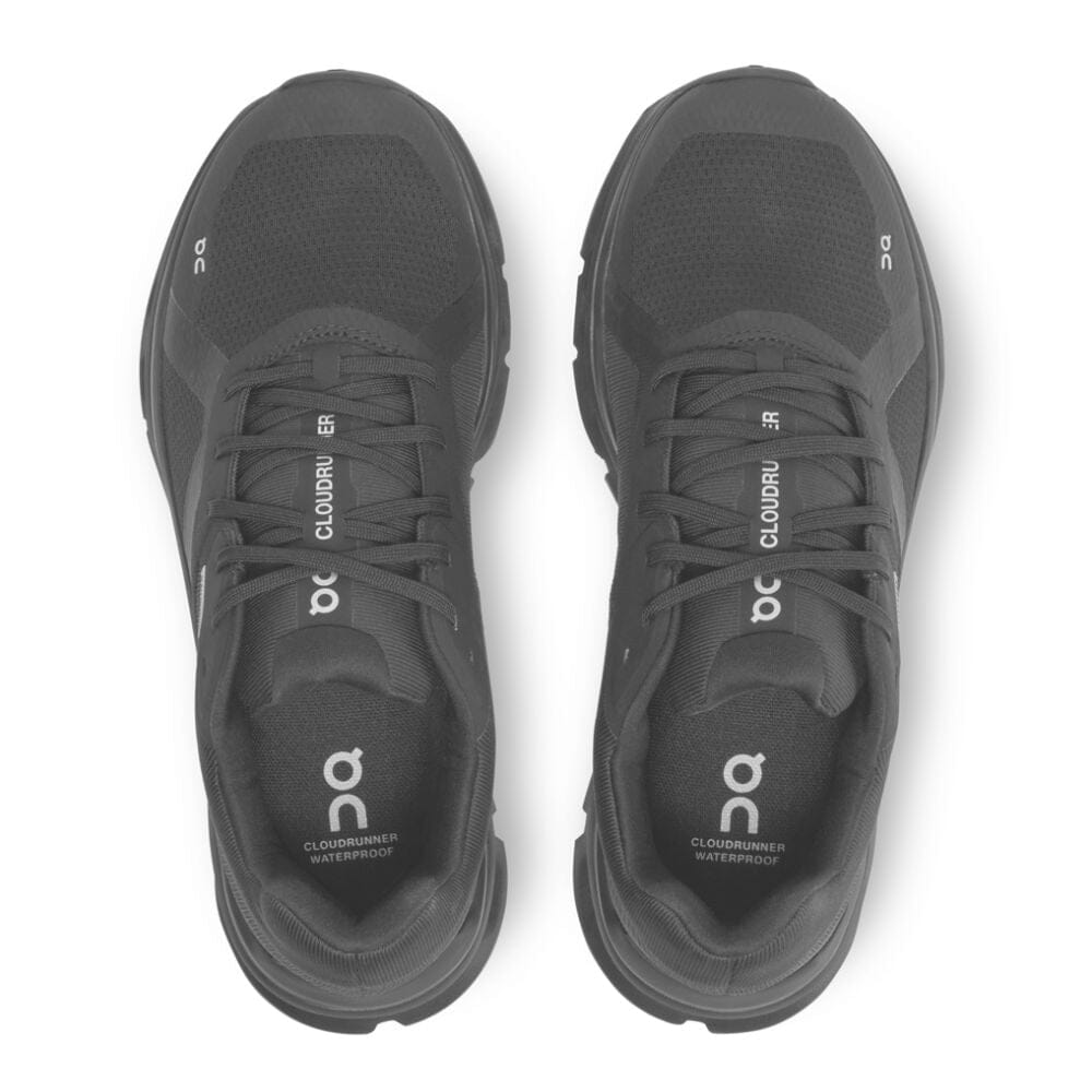On Running Women's Cloudrunner Waterproof Women's Shoes - BlackToe Running#colour_black