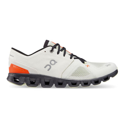 On Running Men's Cloud X 3 Men's Shoes - BlackToe Running#colour_ivory-flame