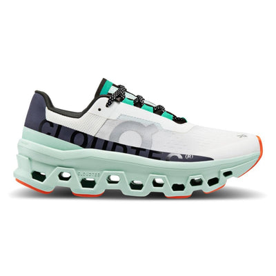 On Running Women's Cloudmonster Women's Shoes - BlackToe Running#colour_undyed-white-creek