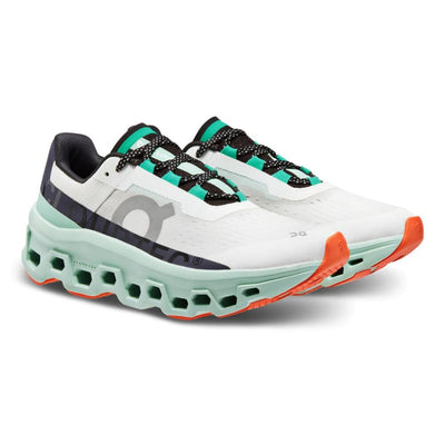 On Running Women's Cloudmonster Women's Shoes - BlackToe Running#colour_undyed-white-creek