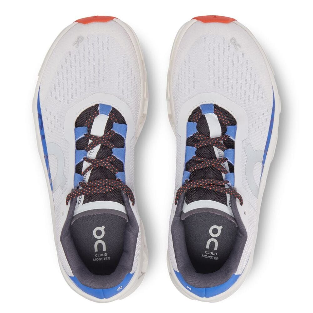 On Running Women's Cloudmonster Women's Shoes - BlackToe Running#colour_frost-cobalt