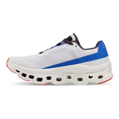 On Running Women's Cloudmonster Women's Shoes - BlackToe Running#colour_frost-cobalt