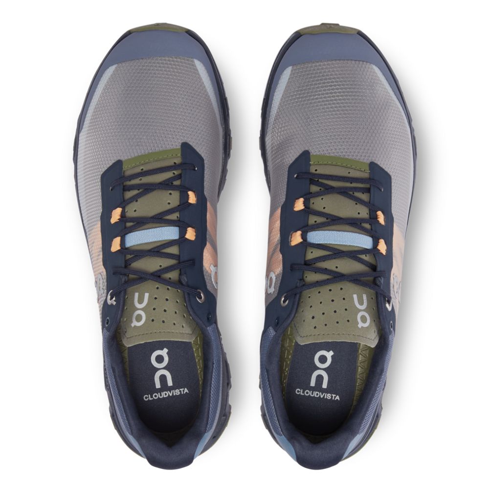 On Running Men's Cloudvista Men's Shoes - BlackToe Running#colour_midnight-olive