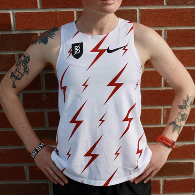 Nike Women's Bowerman Track Club Aeroswift Singlet Women's Tops - BlackToe Running - Extra Small 
