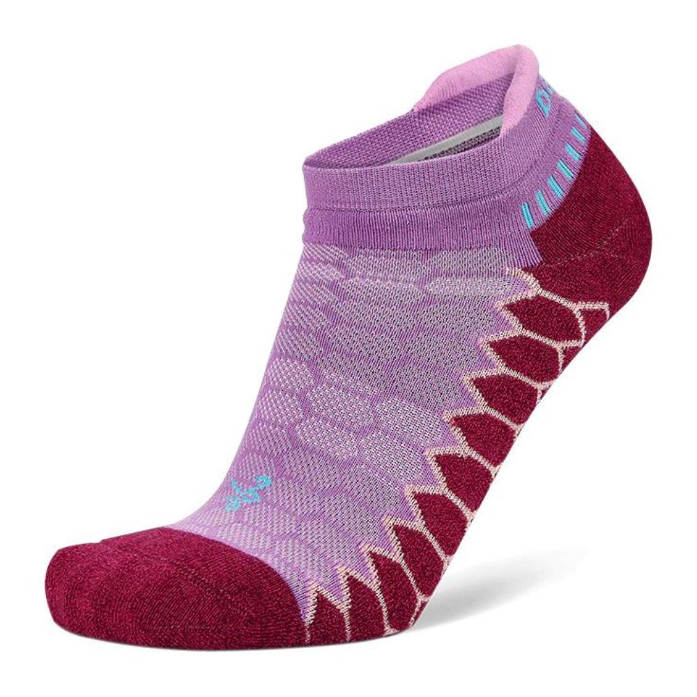 Balega Silver Mid-High Cushion No-Show Tab Socks - BlackToe Running#colour_bright-lilac-wildberry