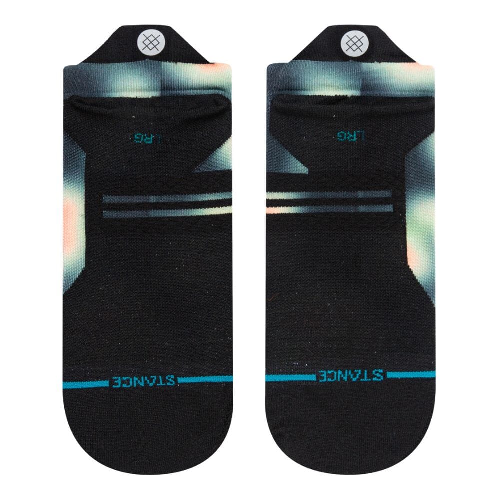 Stance Run Heat Ultralight Cushion Tab Socks - BlackToe Running#colour_washed-black