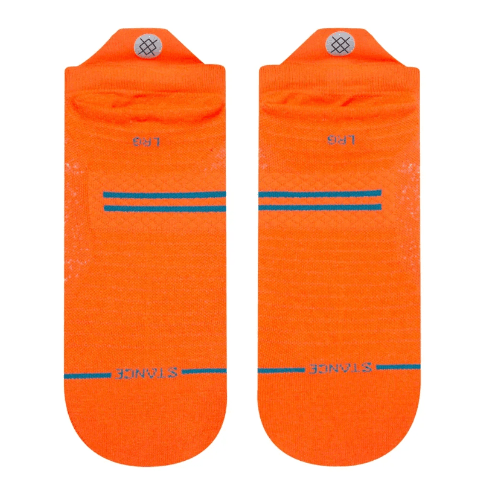 Stance Run Ultra Ultralight Cushion Tab Socks - BlackToe Running#colour_coral