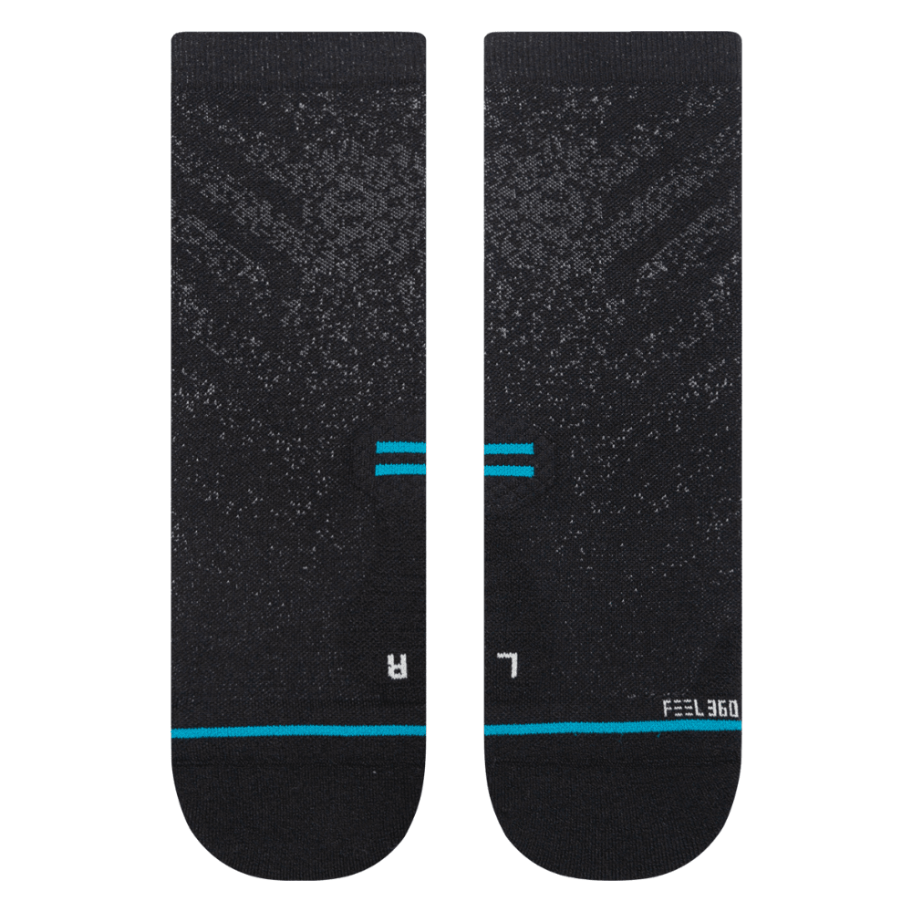 Stance Run Light Cushion Quarter Socks - BlackToe Running#colour_black