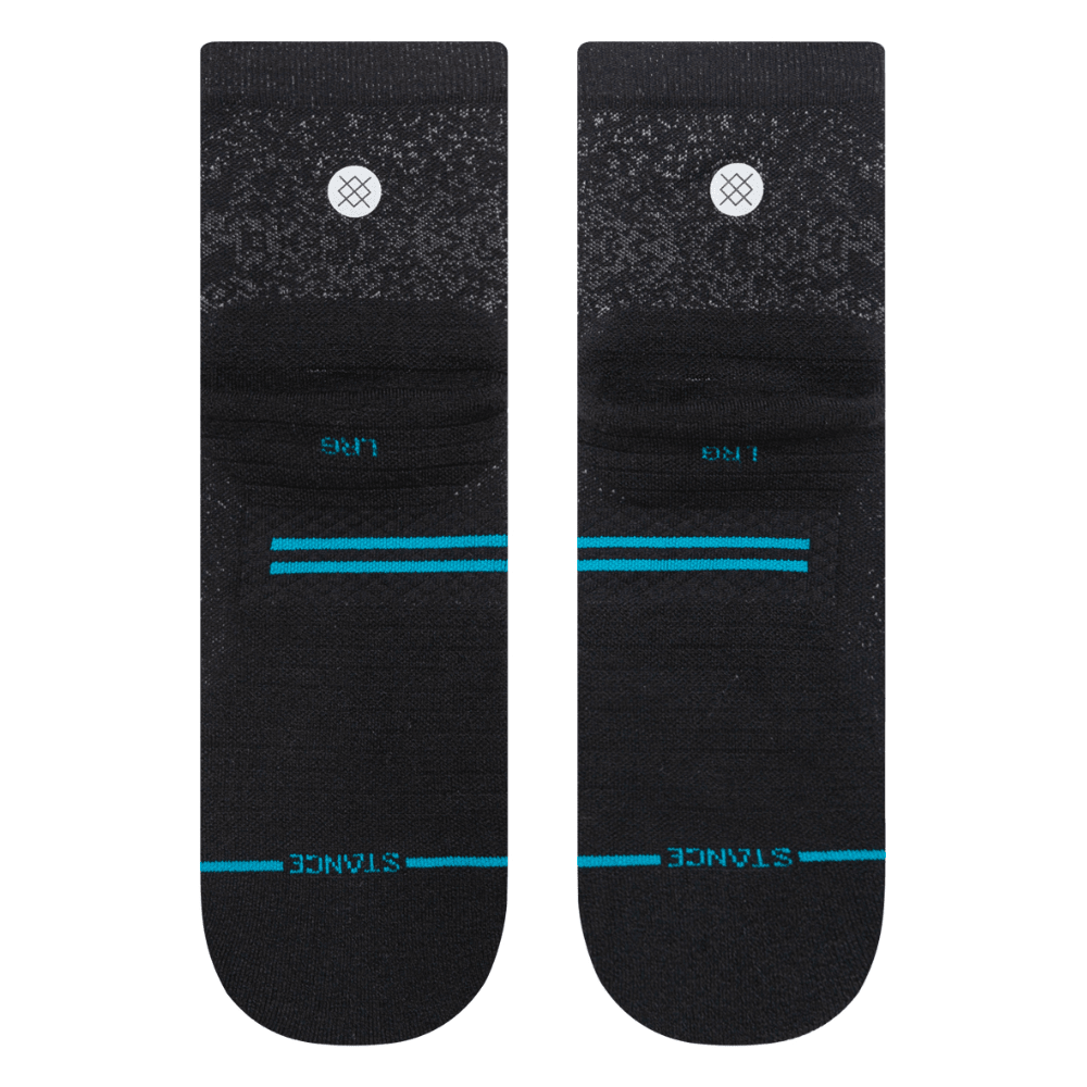 Stance Run Light Cushion Quarter Socks - BlackToe Running#colour_black