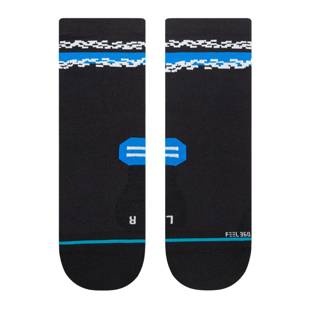 Stance - Run Distort - QTR - BlackToe Running#colour_black