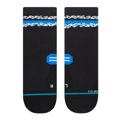 Stance - Run Distort - QTR - BlackToe Running#colour_black
