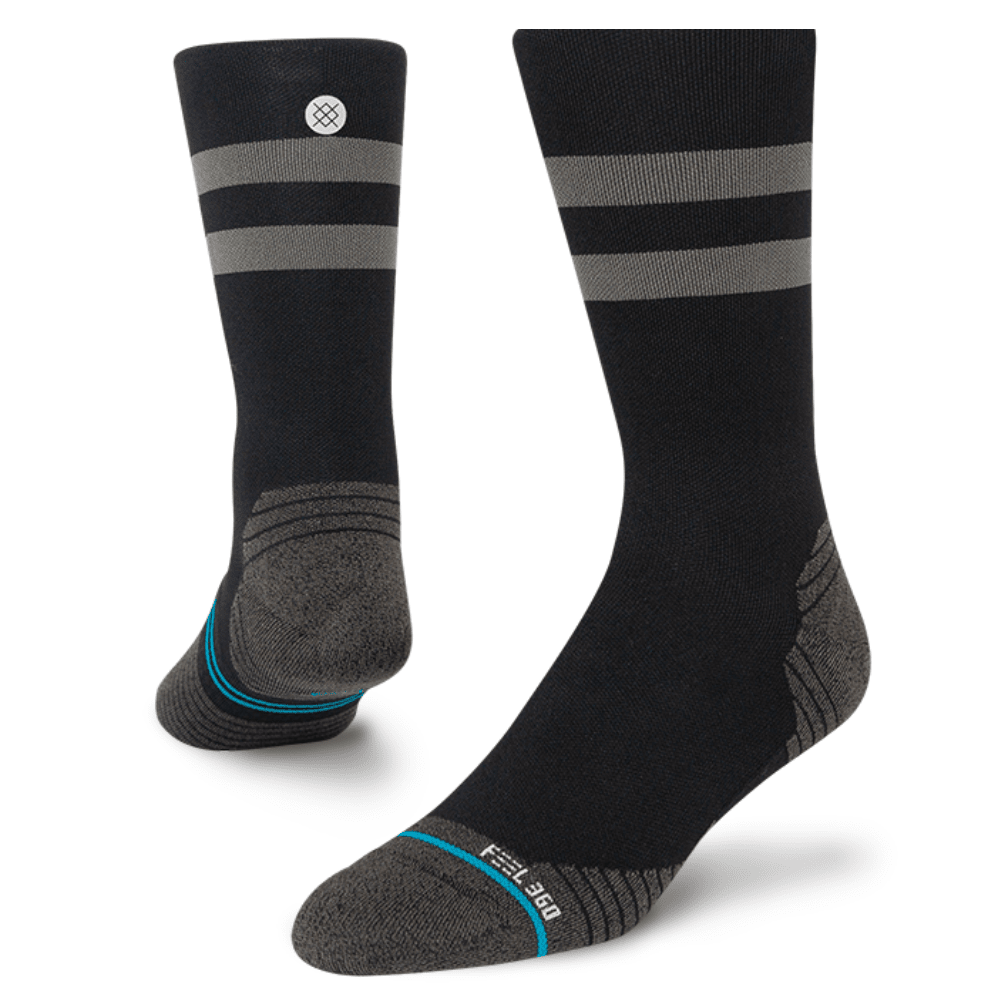 Stance Run Franchise Ultralight Cushion Crew Socks - BlackToe Running#colour_black
