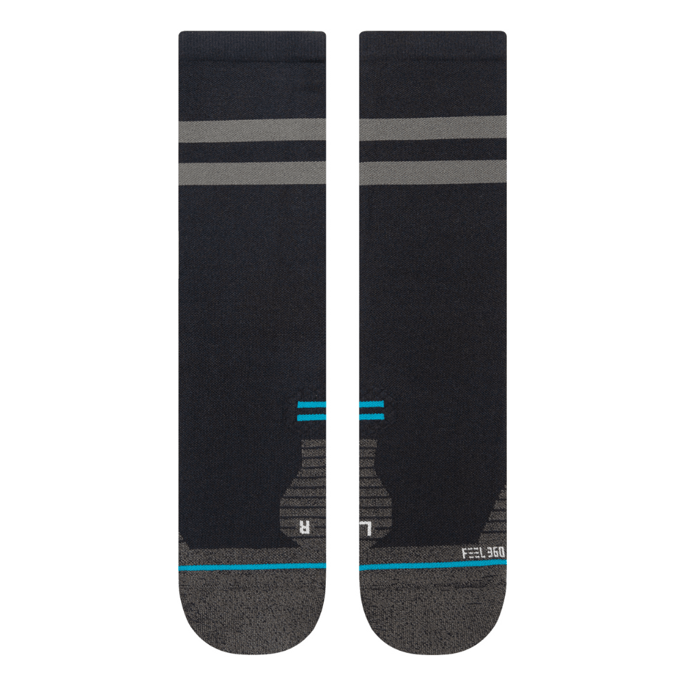 Stance Run Franchise Ultralight Cushion Crew Socks - BlackToe Running